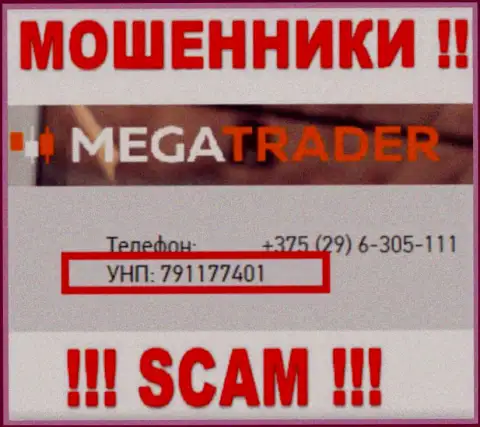 791177401 - это номер регистрации MegaTrader By, который приведен на официальном информационном портале организации