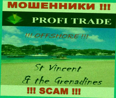 Находится контора ProfiTrade в оффшоре на территории - Сент-Винсент и Гренадины, АФЕРИСТЫ !!!