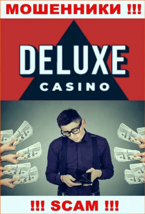 Если вдруг Вас развели на средства в конторе Deluxe Casino, то пишите жалобу, вам постараются оказать помощь