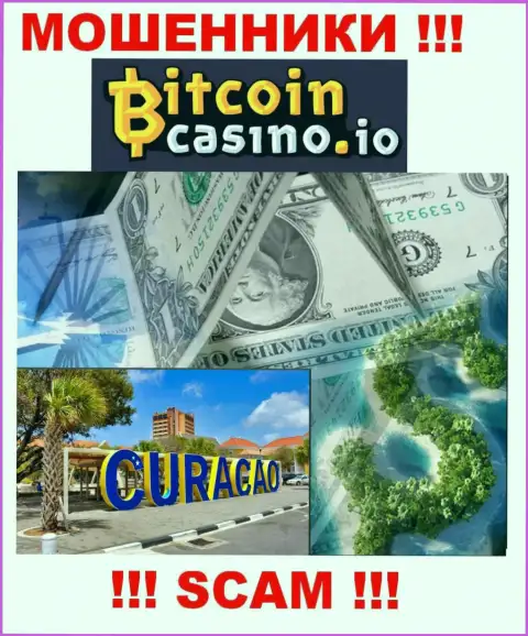 BitcoinCasino беспрепятственно оставляют без средств, поскольку находятся на территории - Curacao
