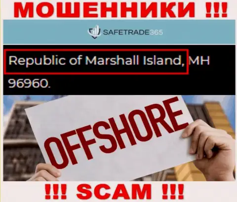 Маршалловы острова - оффшорное место регистрации мошенников SafeTrade365, приведенное у них на информационном сервисе