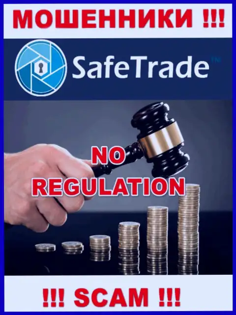 Safe Trade не контролируются ни одним регулятором - беспрепятственно прикарманивают деньги !!!