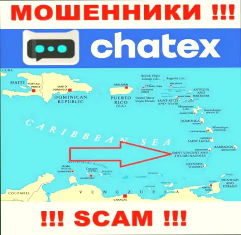 Не доверяйте интернет-мошенникам Chatex, ведь они находятся в оффшоре: St. Vincent & the Grenadines