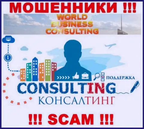 World Business Consulting промышляют обманом наивных людей, а Consulting только лишь ширма