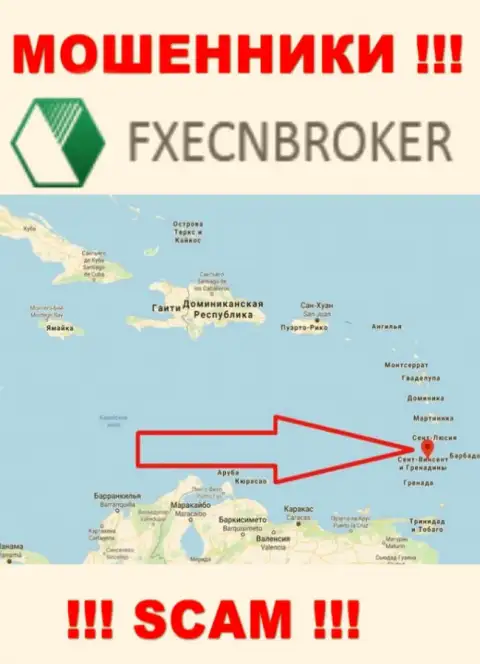 FXECN Broker - МОШЕННИКИ, которые юридически зарегистрированы на территории - Saint Vincent and the Grenadines