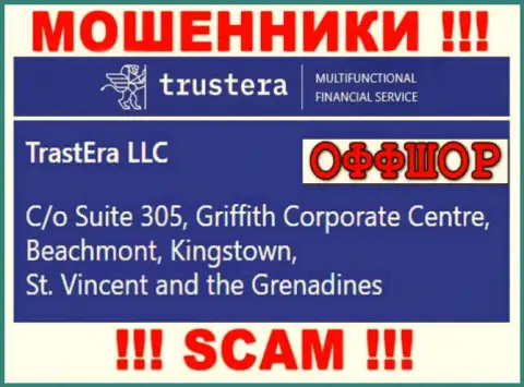 Suite 305, Griffith Corporate Centre, Beachmont, Kingstown, St. Vincent and the Grenadines - оффшорный адрес регистрации кидал Trustera, указанный на их интернет-ресурсе, БУДЬТЕ НАЧЕКУ !
