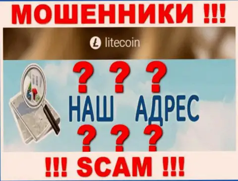 На интернет-ресурсе Lite Coin лохотронщики не представили адрес компании