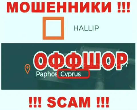 Разводняк Hallip имеет регистрацию на территории - Кипр