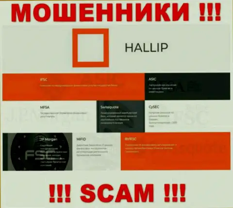 У компании Hallip имеется лицензионный документ от мошеннического регулятора - FSC