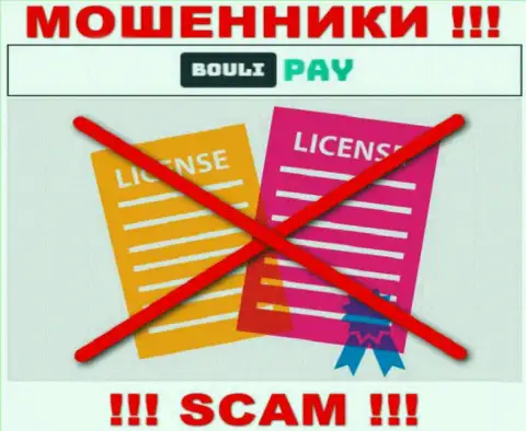 Данных о лицензионном документе Bouli Pay на их официальном сайте не приведено - РАЗВОДИЛОВО !!!