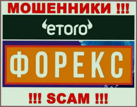Мошенники eToro Ru, прокручивая свои грязные делишки в сфере ФОРЕКС, оставляют без денег доверчивых клиентов