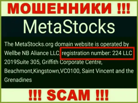 Рег. номер организации Meta Stocks - 224 LLC 2019