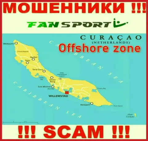 Офшорное расположение FanSport - на территории Curacao
