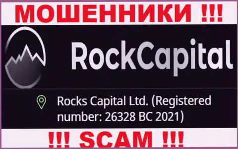 Номер регистрации еще одной неправомерно действующей конторы РокКапитал - 26328 BC 2021
