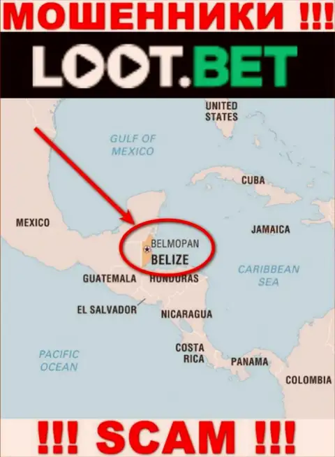 Лучше избегать сотрудничества с ворами LootBet, Belize - их место регистрации