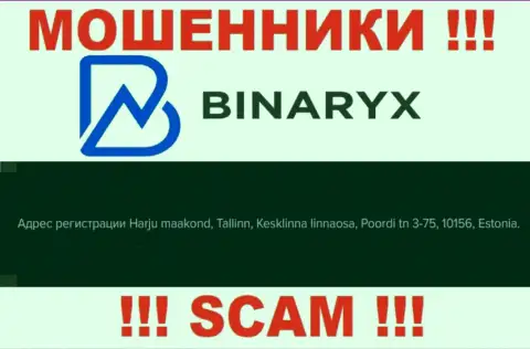 Не ведитесь на то, что Binaryx OÜ располагаются по тому юридическому адресу, что опубликовали у себя на web-сайте