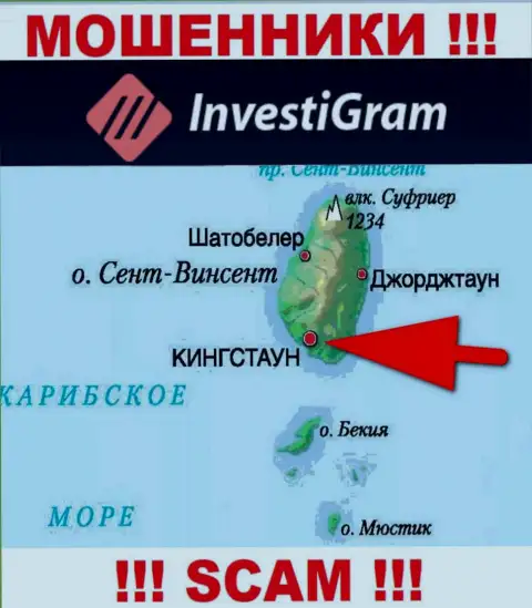 На своем сайте Инвести Грам указали, что они имеют регистрацию на территории - Kingstown, St. Vincent and the Grenadines