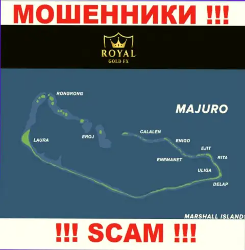 Рекомендуем избегать взаимодействия с интернет-мошенниками Роял Голд Фх, Majuro, Marshall Islands - их юридическое место регистрации