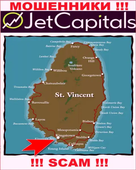 Kingstown, St Vincent and the Grenadines - вот здесь, в офшоре, базируются internet-мошенники JetCapitals Com