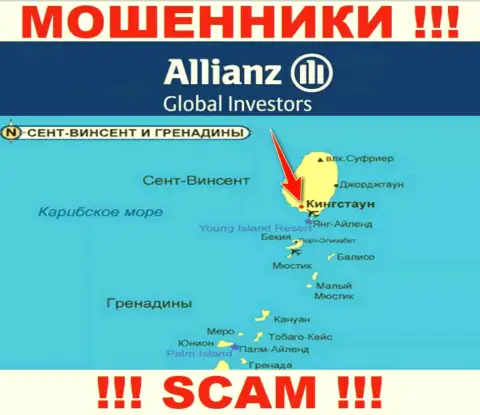 AllianzGlobal Investors безнаказанно оставляют без денег, т.к. находятся на территории - Kingstown, St. Vincent and the Grenadines