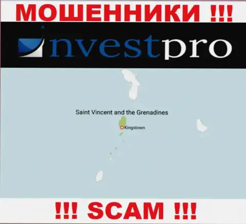 Мошенники NvestPro зарегистрированы на территории - St. Vincent & the Grenadines