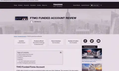 Обзор проделок FTMO, который взят на одном из сервисов-отзовиков