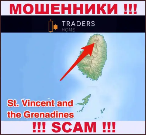 Контора TradersHome имеет регистрацию в оффшоре, на территории - St. Vincent and the Grenadines