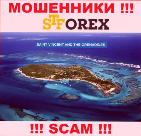 СТФорекс Лтд - это интернет мошенники, имеют офшорную регистрацию на территории St. Vincent and the Grenadines