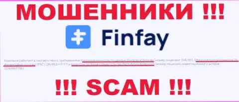 FinFay Com - это internet лохотронщики, неправомерные уловки которых покрывают тоже разводилы - International Financial Services Commission (IFSC)