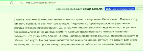 Компания FinFay Com - это МОШЕННИКИ !!! Обзор с фактами кидалова