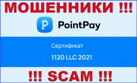 Осторожно, присутствие регистрационного номера у конторы Point Pay LLC (1120 LLC 2021) может оказаться приманкой