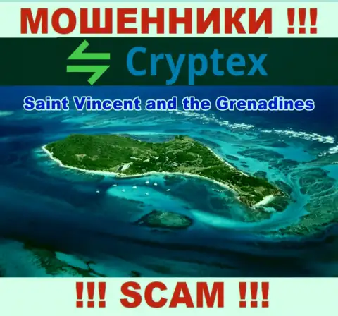 Из Криптекс Нет деньги вернуть невозможно, они имеют оффшорную регистрацию - Saint Vincent and Grenadines