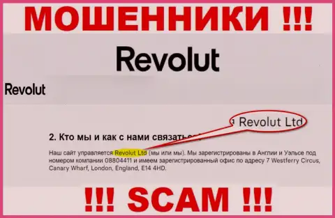 Revolut Ltd - это контора, которая управляет интернет мошенниками Revolut