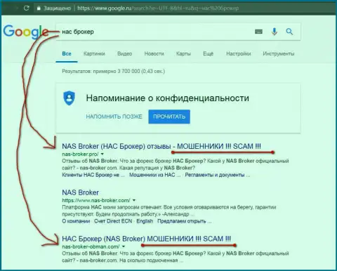 top3 выдачи в поисковиках Google - NASBroker - это КУХНЯ НА ФОРЕКС !