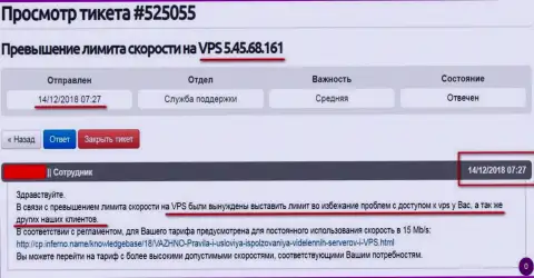 Хостер уведомил, что VPS веб-сервера, где был размещен интернет-сервис ffin.xyz получил ограничения в скорости