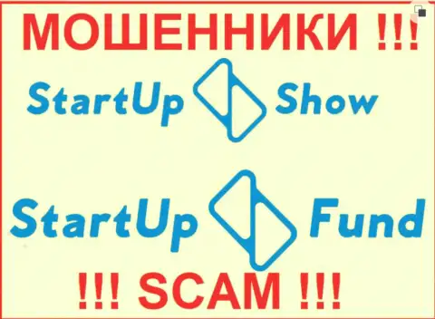 Идентичность логотипов противозаконно действующих организаций StarTupShow и СтарТап Фонд очевидно